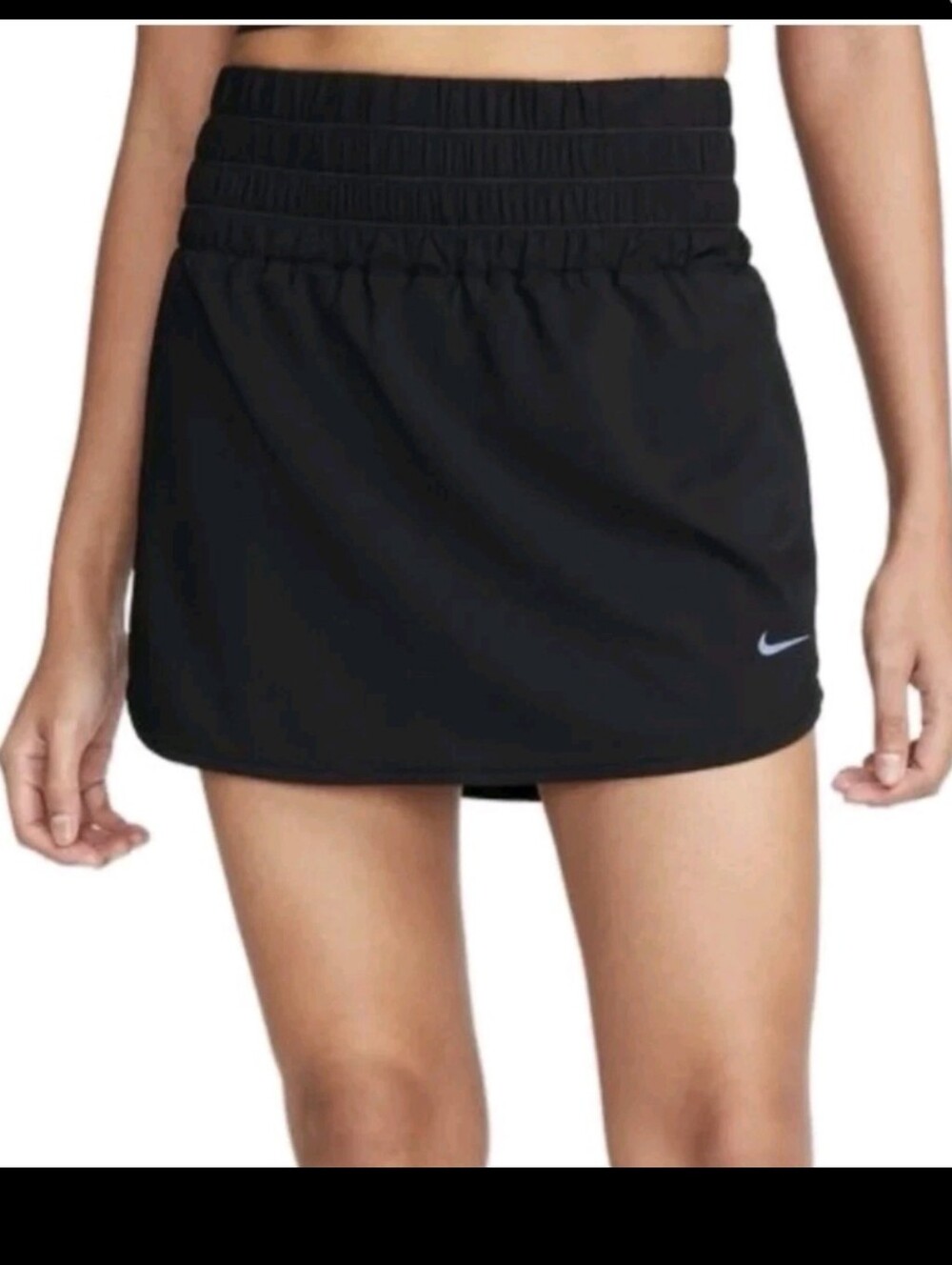 NIKE ONE Ultra High-Waisted Black Skort Sz Wms Med Dri-FIT FV5567-010